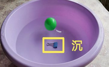 中班沉与浮教案及反思7篇