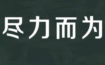 尽力而为作文参考5篇