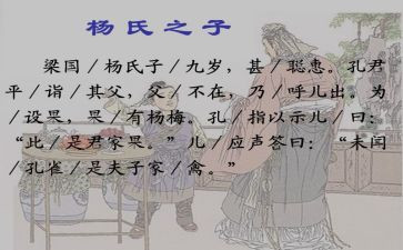 杨氏之子的作文8篇